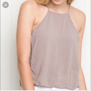 Brandy Melville Mauve High Neck Top